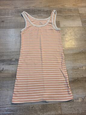 Merona small women's orange white striped tank top
